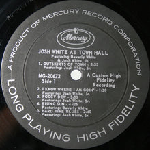 Laden Sie das Bild in den Galerie-Viewer, Josh White Featuring Beverly White And Josh White, Jr. : Josh White At Town Hall (LP, Album, Mono)