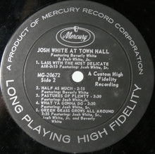 Laden Sie das Bild in den Galerie-Viewer, Josh White Featuring Beverly White And Josh White, Jr. : Josh White At Town Hall (LP, Album, Mono)