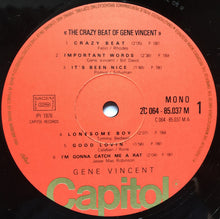 Laden Sie das Bild in den Galerie-Viewer, Gene Vincent : The Crazy Beat Of Gene Vincent (LP, Comp, Mono, RE)