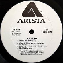 Laden Sie das Bild in den Galerie-Viewer, Raydio : Raydio (LP, Album, Promo, Ter)