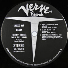 Charger l'image dans la galerie, Johnny Hodges, Wild Bill Davis : Mess Of Blues (LP, Album)