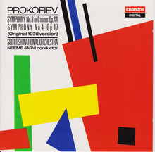 Laden Sie das Bild in den Galerie-Viewer, Prokofiev*, Scottish National Orchestra*, Neeme Järvi, Edwin Paling : Symphony No.3 In C Minor Op. 44 / Symphony No.4, in C Major Op.47 (Original 1930 Version) (CD, Album)