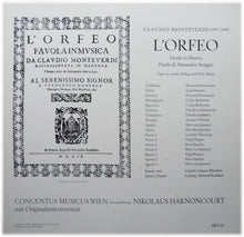 Load image into Gallery viewer, Claudio Monteverdi, Capella Antiqua*, Concentus Musicus Wien, Nikolaus Harnoncourt : L&#39;Orfeo, Favola In Musica (3xLP + Box)
