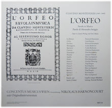 Load image into Gallery viewer, Claudio Monteverdi, Capella Antiqua*, Concentus Musicus Wien, Nikolaus Harnoncourt : L'Orfeo, Favola In Musica (3xLP + Box)