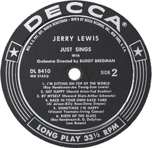 Charger l'image dans la galerie, Jerry Lewis (3) : Just Sings (LP, Album, Mono)