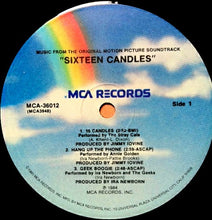 Load image into Gallery viewer, Various : Sixteen Candles: Music From The Original Motion Picture Soundtrack (LP, MiniAlbum, Pin)