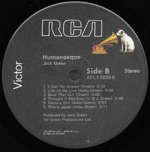 Load image into Gallery viewer, Jack Green : Humanesque (LP, Album)