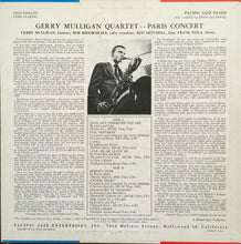 Laden Sie das Bild in den Galerie-Viewer, Gerry Mulligan Quartet : Paris Concert (LP, Album, Mono)