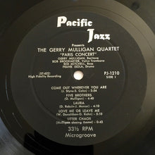 Laden Sie das Bild in den Galerie-Viewer, Gerry Mulligan Quartet : Paris Concert (LP, Album, Mono)