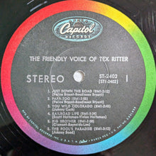 Load image into Gallery viewer, Tex Ritter : The Friendly Voice Of Tex Ritter (LP, Album, Jac)