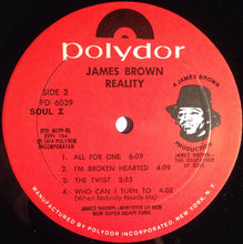 Load image into Gallery viewer, James Brown : Reality (LP, Album, Mon)