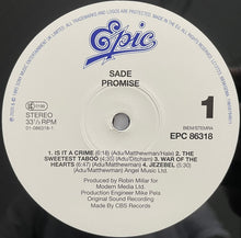 Laden Sie das Bild in den Galerie-Viewer, Sade : Promise (LP, Album, RE, RM, Hal)
