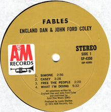 Laden Sie das Bild in den Galerie-Viewer, England Dan & John Ford Coley : Fables (LP, Album, Mon)