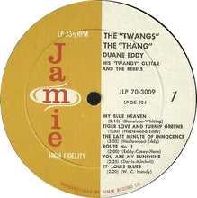 Laden Sie das Bild in den Galerie-Viewer, Duane Eddy His "Twangy" Guitar And The Rebels* : The "Twangs" The "Thang" (LP, Album, Mono)