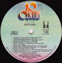 Load image into Gallery viewer, Rusty Wier : Rusty Wier (LP, Album)