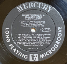 Charger l'image dans la galerie, Sarah Vaughan : Sarah Vaughan In A Romantic Mood (LP, Mono)