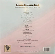 Charger l'image dans la galerie, The Allman Brothers Band : Manley Field House, Syracuse University, April 7 1972 (3xLP, RSD, Num, Ora)