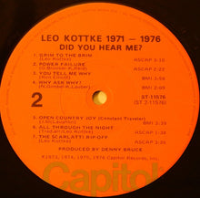 Laden Sie das Bild in den Galerie-Viewer, Leo Kottke : 1971-1976 "Did You Hear Me?" (LP, Comp, Los)