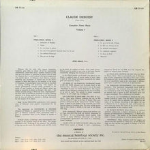 Load image into Gallery viewer, Claude Debussy, Jörg Demus : Complete Piano Music Volume I (LP)