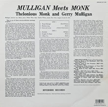 Load image into Gallery viewer, Thelonious Monk And Gerry Mulligan : Mulligan Meets Monk (LP, Album, RE, RM, Car)