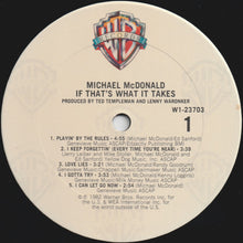 Load image into Gallery viewer, Michael McDonald : If That's What It Takes (LP, Album, Car)