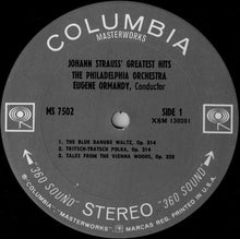 Load image into Gallery viewer, Johann Strauss* - Philadelphia Orchestra*, Eugene Ormandy : Johann Strauss' Greatest Hits (LP, Comp)