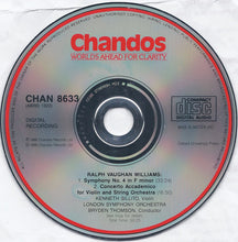 Charger l'image dans la galerie, Vaughan Williams*, Kenneth Sillito, Bryden Thomson, The London Symphony Orchestra* : Symphony No. 4 In F Minor / Concerto Accademico (CD)