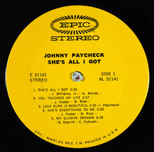 Laden Sie das Bild in den Galerie-Viewer, Johnny Paycheck : She's All I Got (LP, Album)