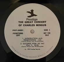 Laden Sie das Bild in den Galerie-Viewer, Charles Mingus : The Great Concert Of Charles Mingus (3xLP, Album, Promo, Gat)