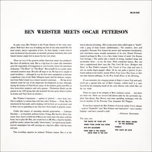 Load image into Gallery viewer, Ben Webster Meets Oscar Peterson : Ben Webster Meets Oscar Peterson (LP, Album, RE, RM, 180)