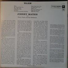 Load image into Gallery viewer, Johnny Mathis With Percy Faith And His Orchestra* : Warm (LP, Album, RE)
