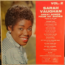 Load image into Gallery viewer, Sarah Vaughan : Great Songs From Hit Shows, Vol. 2 (LP, Mono)