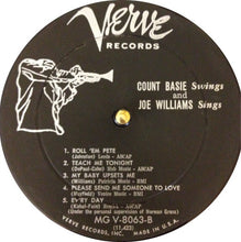 Laden Sie das Bild in den Galerie-Viewer, Count Basie / Joe Williams : Count Basie Swings Joe Williams Sings (LP, Album, Mono, RE, Hol)