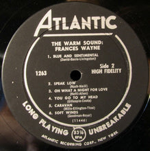 Laden Sie das Bild in den Galerie-Viewer, Frances Wayne : The Warm Sound: Frances Wayne (LP, Album)