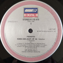 Load image into Gallery viewer, Prokofiev* - Chicago Symphony Orchestra, Sir Georg Solti* : Romeo & Juliet Selection / Symphony No.1 Classical (LP, Album, Club, RCA)