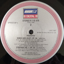 Load image into Gallery viewer, Prokofiev* - Chicago Symphony Orchestra, Sir Georg Solti* : Romeo & Juliet Selection / Symphony No.1 Classical (LP, Album, Club, RCA)