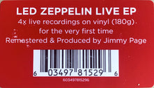Laden Sie das Bild in den Galerie-Viewer, Led Zeppelin : Live EP (12", EP, Comp)