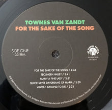 Load image into Gallery viewer, Townes Van Zandt : For The Sake Of The Song (LP, Album, RE)