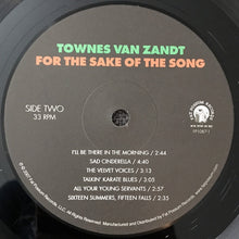 Load image into Gallery viewer, Townes Van Zandt : For The Sake Of The Song (LP, Album, RE)