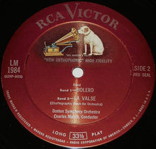 Load image into Gallery viewer, Debussy* / Ravel* - Charles Munch, Boston Symphony Orchestra : Bolero / Afternoon Of A Faun / Rapsodie Espagnole / La Valse (LP, Album, Mono)
