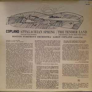 Aaron Copland, Boston Symphony Orchestra : Appalachian Spring / The Tender Land – Suite (LP, Album, Mono)