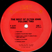 Laden Sie das Bild in den Galerie-Viewer, Elton John : The Best Of Elton John Volume Two (LP, Comp)