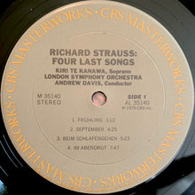 Load image into Gallery viewer, Kiri Te Kanawa, Andrew Davis, London Symphony Orchestra - Strauss* : Four Last Songs / Orchestral Songs (LP, Album)