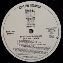 Load image into Gallery viewer, Lindsey Buckingham : Law And Order (LP, Album, Promo)