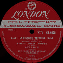 Load image into Gallery viewer, Respighi* - Rossini*, Dukas*, Georg Solti, Israel Philharmonic Orchestra : La Boutique Fantasque, L'Apprenti Sorcier (LP)