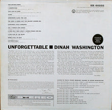 Charger l'image dans la galerie, Dinah Washington : Unforgettable (LP, Album)
