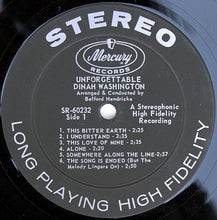 Charger l'image dans la galerie, Dinah Washington : Unforgettable (LP, Album)
