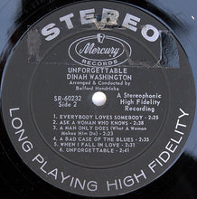 Charger l'image dans la galerie, Dinah Washington : Unforgettable (LP, Album)