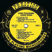 Laden Sie das Bild in den Galerie-Viewer, King Pleasure / Annie Ross : King Pleasure Sings / Annie Ross Sings (LP, Comp, RE, RM)