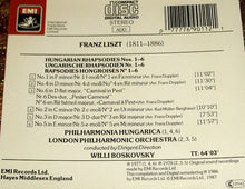 Load image into Gallery viewer, Liszt*, Philharmonia Hungarica, London Philharmonic Orchestra, Willi Boskovsky : Ungarische Rhapsodien Nos. 1-6 (CD, Comp, RM)